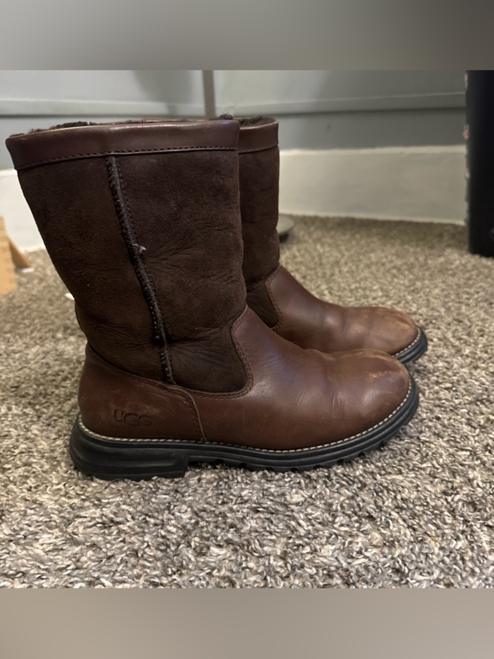 UGG Men's Chestnut Leather & Suede Mid-Calf Boots
